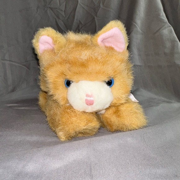 Vtg JUST FRIENDS Aurora Orange Tabby Cat Kitty Plush EUC - Picture 5 of 11